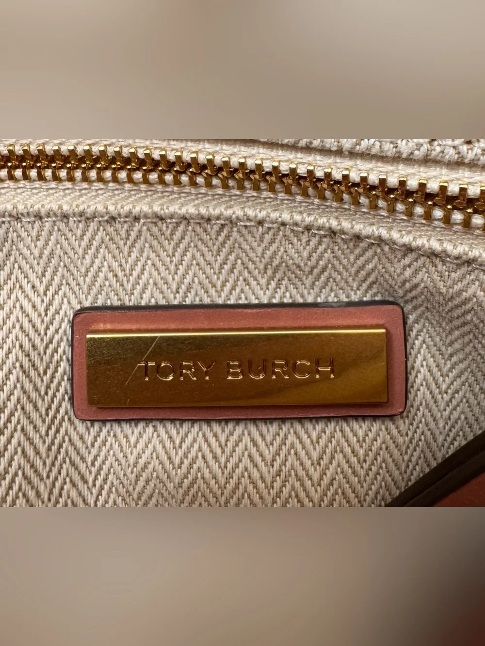 Tory Burch Kira Chevron Convertible Shoulder Bag Pink Leather with Dust Bag
